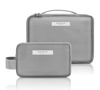 Aucuu Beauty Case Donna, Beauty Case da Viaggio, Organizer Cosmetici, Porta Trucchi da Viaggio con Double Face Tascabile, Trousse da Viaggio, Borsa da Toilette per Viaggio/All'aperto