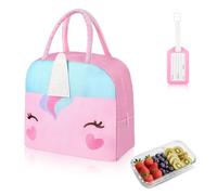 Aucuu Borsa Termica, Borsa per il Pranzo, per Bambini, Piccola Borse Termica per Viaggi, Mini Borse Frigo Pieghevole e Impermeabile Interno in Alluminio
