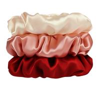 Aucuu Fascette per Capelli in 100% Pura Seta di Gelso, 3 Pezzi Scrunchies in Seta, Delicate sui Capelli, Lussuose, Elastici per Capelli Morbidi e Setosi, Delicati Contro la Rottura dei Capelli