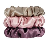 Aucuu Fascette per Capelli in 100% Pura Seta di Gelso, 3 Pezzi Scrunchies in Seta, Delicate sui Capelli, Lussuose, Elastici per Capelli Morbidi e Setosi, Delicati Contro la Rottura dei Capelli