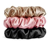 Aucuu Fascette per Capelli in 100% Pura Seta di Gelso, 3 Pezzi Scrunchies in Seta, Delicate sui Capelli, Lussuose, Elastici per Capelli Morbidi e Setosi, Delicati Contro la Rottura dei Capelli