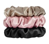Aucuu Fascette per Capelli in 100% Pura Seta di Gelso, 3 Pezzi Scrunchies in Seta, Delicate sui Capelli, Lussuose, Elastici per Capelli Morbidi e Setosi, Delicati Contro la Rottura dei Capelli