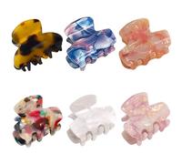 Aucuu Mollettone Capelli Donna, 6 Pezzi Mini Mollette Capelli Donna,Ciappo per Capelli Antiscivolo, Ciappi per Donne Ragazze