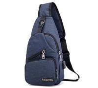 Aucuu Zaino Monospalla Uomo, Borsello Tracolla da Uomo, Crossbody Bag Borse Petto, con Porta di Ricarica USB, per Trekking Viaggi Lavoro