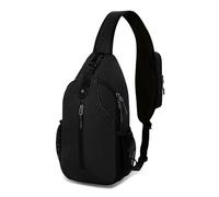 Aucuu Zaino Monospalla Uomo, Zaino Monospalla Sling Bag, Multifimzioni Borsa a Tracolla con Foro per le Cuffie, Sportivo Borsello Monospalle Zaini Petto, per Casual Ciclismo Trekking Viaggio