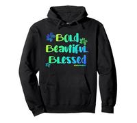 Audace Bella Benedetta Floreale Religiosa Inspirational Teens Felpa con Cappuccio