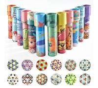 Audasi 12 Pezzi Kaleidoscope Toy Carta Classica Caleidoscopi Vintage Retro Giocattoli Educativi Passa Il Pacco Regali Per Bambini Regali Di Ritorno Per La Festa Di Compleanno Christmas Modelli casuali