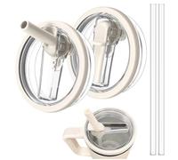 Audasi 2 Pack 40 oz Tumbler Flip Straw Lid Compatibile Con Tazza Coperchio Riutilizzabile Per Stanley Quencher Coperchi di Ricambio Prova di Fuoriuscita e Resistenti Schizzi Per Stanley Tazze Bianco