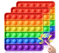 Audasi 3 Pezzi Pop Bubble Fidget It Toy Set Pop Push It Bambini Gioco Antistress Giocattoli Per Autismo Antistress Giocattoli In Silicone Per Bambini Giochi Sensoriali Autismo For Bambini Adulti