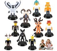 Audasi 99 Nights In The Forest Action Figures con base, Set da 10 Pezzi di Modellini di Mostri Divertenti da 3 Pollici con Figura d'Azione Mostro Cervo Gufo, Bambole Personaggi di Gioco per Fan