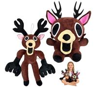 Audasi 99 Nights In The Forest Peluche, 2 Pezzi Cervo Peluche Morbido Bambola Animale di Peluche Il Cattivo Cervo Collezionabile Giocattolo Morbido Decorazione Casa Peluche Coccoloso Regalo
