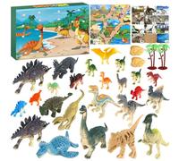 Audasi Calendario Avvento Dinosauri 2025, Calendario Conto Alla Rovescia 24 Giorni Mini Dinosauri Personaggi Playset Dinosauri Sorpresa di Natale Regalo di Natale per Ragazzi Ragazze