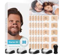 Audasi Cerotti Nasali Magnetici, 30 Paia Cerotto Nasale Magnetico Dilatatore Nasale Magnetico Antirussamento Intake Breathing Magnetic Clip Ridurre il Russare, Migliorare la Qualità del Sonno