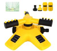 Audasi Irrigatori Da Prato, 360 Gradi Rotativo Durevole 3 Braccia Regolabile Spruzzatore D'Acqua 2 Modelli Di Irrigazione Attrezzatura Con 1/2 "3/4" Connettore Tubo Per Giardino E Grandi Giardini