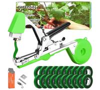 Audasi Legatrice per Piante, Attrezzi Orto Pinza Legatrice, Attrezzo a da Giardino Tying Macchina Strumento Nastro a Mano con 20 Rotoli di Nastro Verde per Albero Fiori Verdura Vigneto
