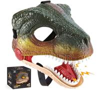 Audasi Maschera Di Dinosauro Maschera Di Dinosauro Con Suoni Denti Realistici Con Mento Mobile Costume Da Dinosauro Maschera Che Trasporta Effetti Sonori Decorazioni Per Feste Di Dinosauri Per Bambini