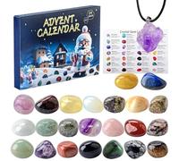 Audasi Pietre di Cristallo Calendario Avvento 2025 24 Giorni Cristalli Naturali Minerali Fossili Calendario Dell'Avvento Conto Alla rovescia National Geographic Regalo di Natale per Adulti Bambini