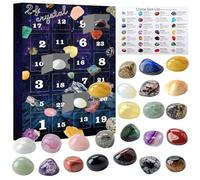Audasi Pietre di Cristallo Calendario Avvento 2025 24 Giorni Cristalli Naturali Minerali Fossili Calendario Dell'Avvento Conto Alla rovescia National Geographic Regalo di Natale per Adulti Bambini