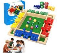 Audasi Shut The Box 2-4 Giocatori Giochi Classico Gioco Da Tavolo In Legno Con Dadi A 4 Facce 10 Numeri Giochis Matematici Per Bambini Giochi Da Tavolo Giochi Di Dadi Giochi Da Bar Tradizionali