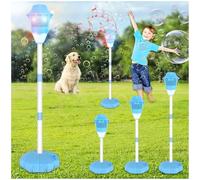 Audasi Standing Bubble Machine Lamp, Macchina A Bolle Ricaricabile Con Luci E Musica 47Inch Altezza Regolabile Fino Bolla Torcia Giardino Lampada Bolla Maker Macchine Per Matrimonio All'Aperto