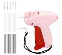 Audasi Stitchy Quick Clothing Fixer Pistola Per Micropunti Per Vestiti Pistola Per Cucito A Un Punto Dispositivo Di Abbigliamento Fissaggio Rapido Clothing Fixer Con 1000 Pezzi Di Colla Ad Ago Rosa