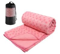 Audasi Telo per Yoga Asciugamano da Yoga Antiscivolo in Microfibra 183*63cm Tappetino Fitness Asciugamano Quick Dry Portable Breathable Yoga Mat Towel per Allenamento in Palestra Bikram Pilates Rosa