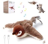 Audasi Uccellino Volante per Gatti, Uccellino per Gatti Che Si Muove Ricaricabile Giocattolo per Gatti Bird Chase Gioco Gatto Uccellino Che Vola per Gatto Interno Inseguire Mordere Masticare