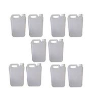 AUDE 10 bidons de 5 l - Bidon en Plastique de 5 litri PEHD - idéal Pour Tous Les liquides, EAU, Huile, salsa, réservoir