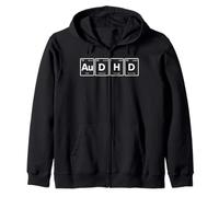 AuDHD Tavola Periodica Autismo + ADHD per Nerd Minimalistic Felpa con Cappuccio