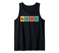 AuDHD Tavola Periodica Autismo+ADHD per Nerd Retro Canotta