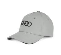Audi 3132402640 - Berretto da Baseball con Anelli, con Logo, Colore: Grigio, Grigio., Taglia Unica