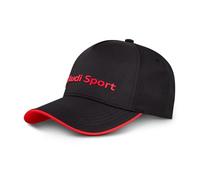 Audi 3132501200 - Berretto da Baseball con Scritta Audi Sport, Colore: Nero/Rosso