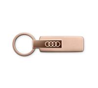 Audi 3182501830 - Portachiavi in acciaio inox, con logo Audi, colore: Rosa