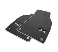 Audi 4 °F2 061 275 P MNO in tappetini Premium Anteriore, Mano Destra, Colore: Nero/Grigio Argento con Argento Lettering