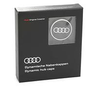 Audi 4M8071006A - Coprimozzo dinamico, 4 pezzi, colore: Nero/Argento