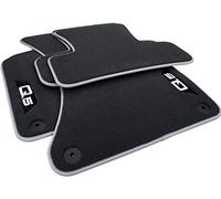 Audi 8r1061270mno Textil Zerbino Premium anteriore/posteriore, Nero/Grigio Argento, 4 pezzi