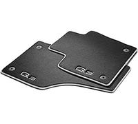 Audi 8u1061275mno Premium tappetini Anteriori, Nero/Grigio Argento, 2 Pezzi