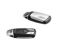 Audi 8W0071208BZ7G - Cover per Chiavi con Logo ad Anello, Solo per Chiavi 4M0959754 8W0959754 8S0959754 *con Clip cromata (Argento fioretto)