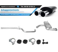 Audi A3 2.0 TDI 05-08 Con FAP 3 Porte Tubo Centrale + Silenziatore Posteriore