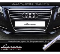 AUDI A3 8P E Sportback 8PA 08-12 TRIM PER GRIGLIA RADIATORE CROMATA 3M