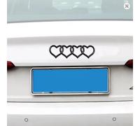 AUDI A3 A4 A5 A6 A7 Q2 Q3 Q5 Q8 TT A1 EMBLEMA POSTERIORE CUORI NERO LUCIDO