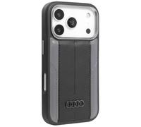 Custodia Per iPhone 17 Pro Audi A6 MagSafe In Pelle Sintetica Nera Con Logo