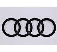 Audi Anelli Logo Nero Lucido per Griglia Frontale Auto, Design Sportivo