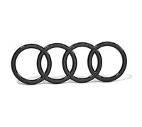 Audi Anelli Scuri, Design Sportivo, Elemento Decorativo per Griglia Frontale, Montaggio Professionale Consigliato