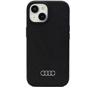 Audi AU-LSRIP15M-Q3/D1-BK - Custodia rigida in silicone per iPhone 15 Plus 6,7", colore: Nero