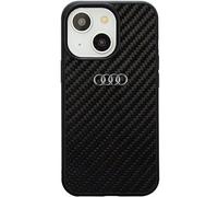 Audi AU-TPUPCIP14-R8/D2-BK - Custodia rigida in fibra di carbonio per iPhone 14 6.1", colore: Nero
