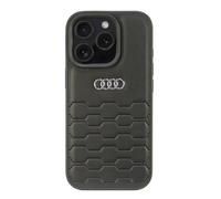 Audi AU-TPUPCIP16P-GT/D2-BK - Custodia in similpelle per iPhone 16 Pro 6.3", colore: Nero