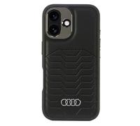 Audi AU-TPUPCMIP16M-GT/D3-BK - Custodia in similpelle per iPhone 16 Plus da 6,7", colore: Nero