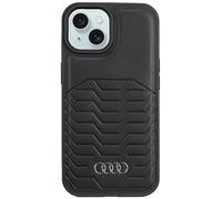 Audi AUTPUPCMIP15MGT/D3BK Custodia in Pelle Sintetica per iPhone 15 Plus/14 Plus, 6,7, Colore: Nero