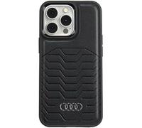 Audi AUTPUPCMIP15PGT/D3BK Custodia in Pelle Sintetica per iPhone 15 PRO 6.1, Colore: Nero